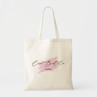 Bolso De Tela Ciao Bella Broche Italiano Nombre Tote Bag