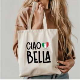 Bolso De Tela Ciao Bella-Cute Corazón de Italia