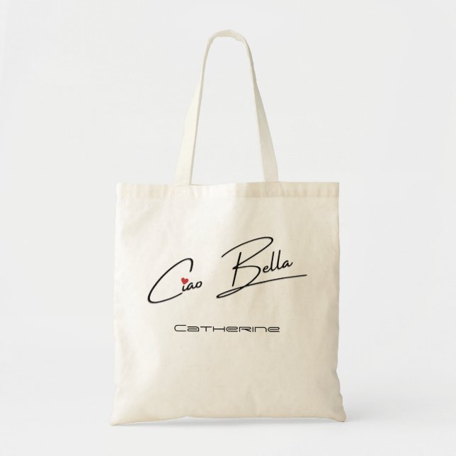 Bolso De Tela Ciao Bella Grocery Nombre Tote Bag (Frente)