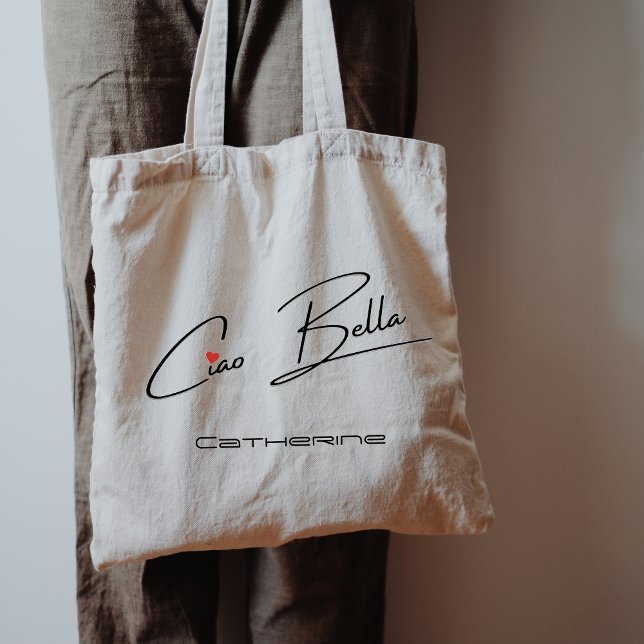 Bolso De Tela Ciao Bella Grocery Nombre Tote Bag (Subido por el creador)