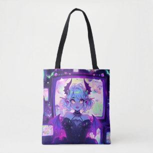 Bolso De Tela Ciberpunk gótico Demon Fantasy Anime Chica