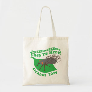 Bolso De Tela Cicadas año ya están aquí