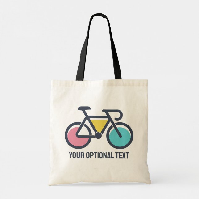 Bolso De Tela Ciclismo de texto personalizado (Reverso)