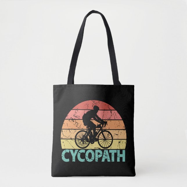 Bolso De Tela Ciclista Cycopath Funny (Anverso)
