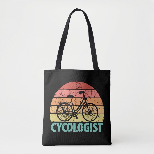 Bolso De Tela Ciclista divertida (Anverso)