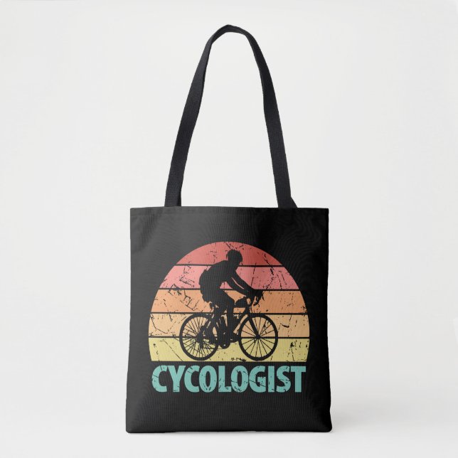 Bolso De Tela Ciclista divertida (Anverso)