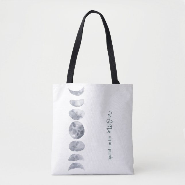 Bolso De Tela Ciclo de la luna (Anverso)