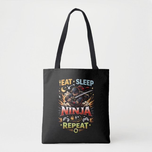 Bolso De Tela Ciclo de vida Ninja (Anverso)