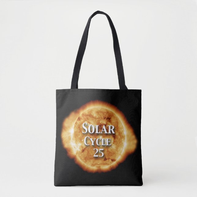 Bolso De Tela Ciclo solar 25 Sol activo (Anverso)