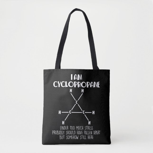 Bolso De Tela Ciclopropano Profesor de Química Estudiante Químic (Anverso)
