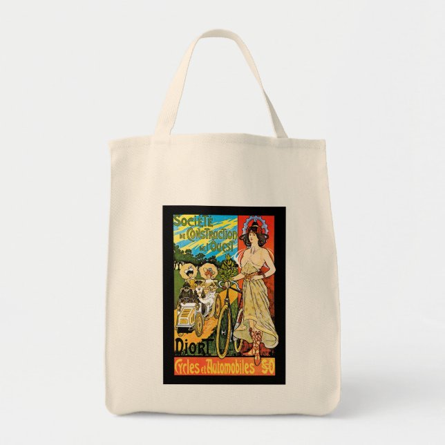 Bolso De Tela Ciclos de distorsión y automóviles (Frente)