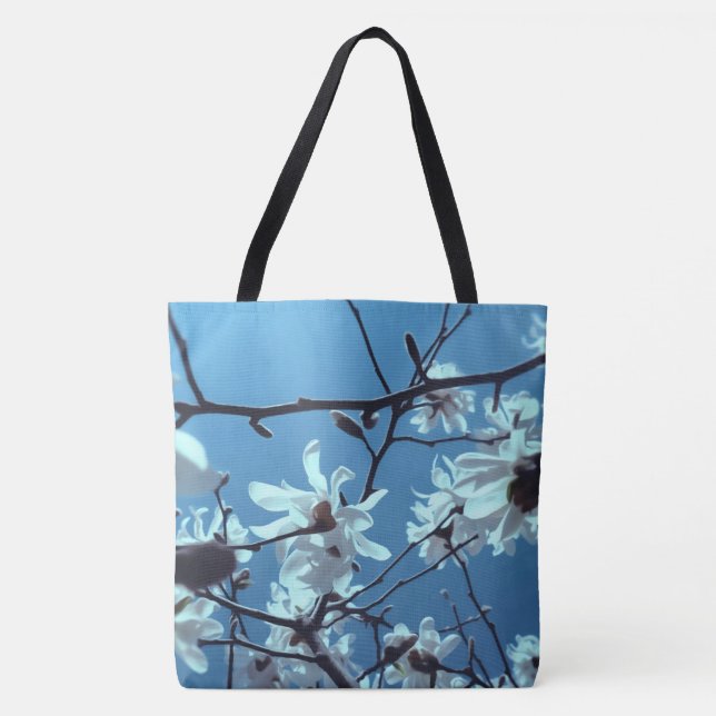 Bolso De Tela Cielo azul magnético blanco (Anverso)