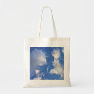Bolso De Tela Cielo azul moda y nubes cúrcutas