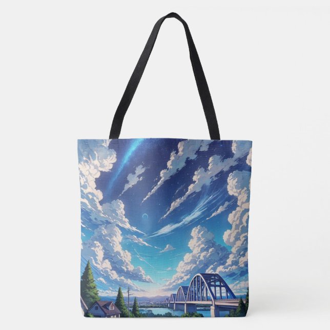 Bolso De Tela Cielo Celestial (Anverso)