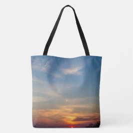 Bolso De Tela Cielo de atardecer de invierno