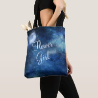 Cielo lunar Luna Llena Galaxia Celestial Niña Flor