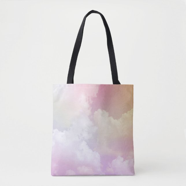 Bolso De Tela Cielo Naranja rosa suave: Fluffy (Anverso)