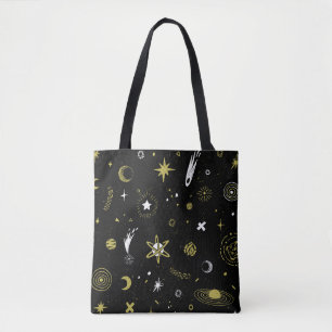 Bolso De Tela Cielo nocturno: patrón cósmico sin costuras.