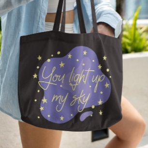 Bolso De Tela Cielo nocturno romántico