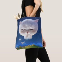 Cielo nocturno soñado con gato