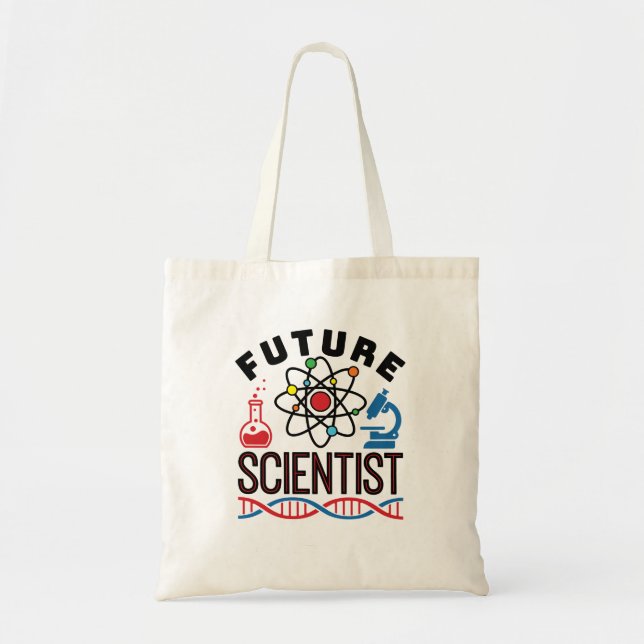 Bolso De Tela Ciencia Científica Futura Lover STEM (Frente)
