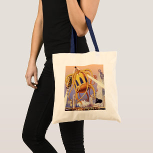 Bolso De Tela Ciencia Ficción Vintage Invasión de Guerra Alien P
