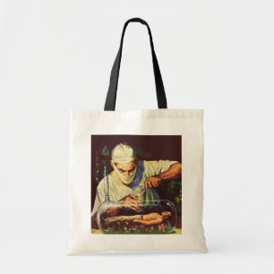 Bolso De Tela Ciencia Ficción Vintage, Laboratorio Loco Científi