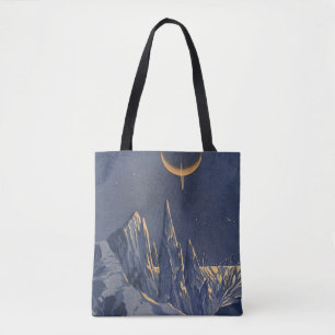 Bolso De Tela Ciencia Ficción Vintage, Planeta de Nieve de Luna