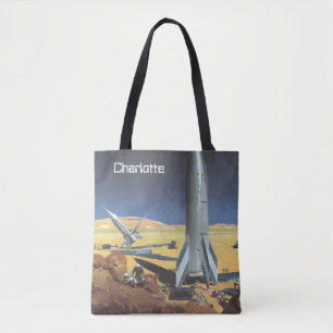 Bolso De Tela Ciencia Ficción Vintage Planeta del Desierto con C
