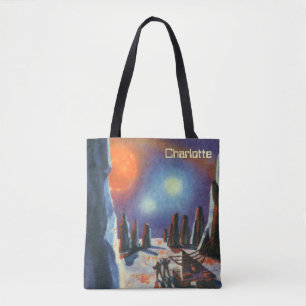 Bolso De Tela Ciencia Ficción Vintage Planeta Extranjero con Ali