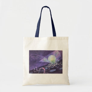 Bolso De Tela Ciencia ficción vintage, un orbe brillante con ali