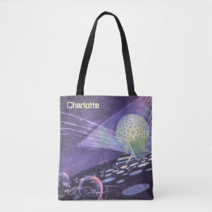 Bolso De Tela Ciencia ficción vintage, un órgano brillante con e