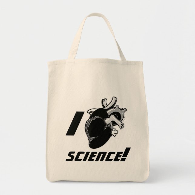 Bolso De Tela Ciencia I (del corazón anatómico) (Frente)
