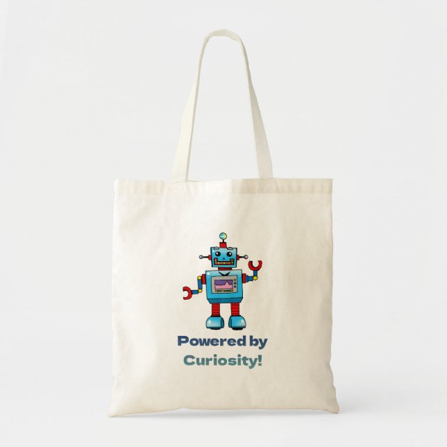Bolso De Tela ciencia para niños - robot (Frente)
