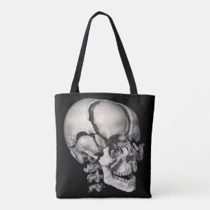 Bolso De Tela Ciencia vintage anatomía humana, cráneo antiguo