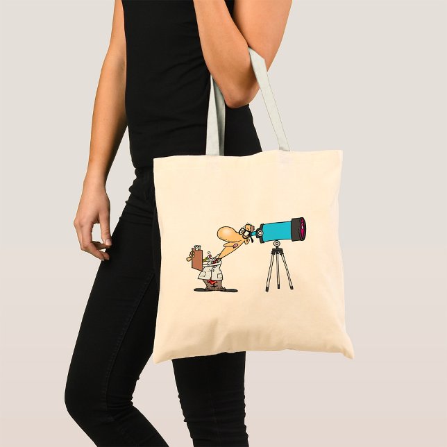 Bolso De Tela Científico con telescopio Humor científico astronó (Subido por el creador)