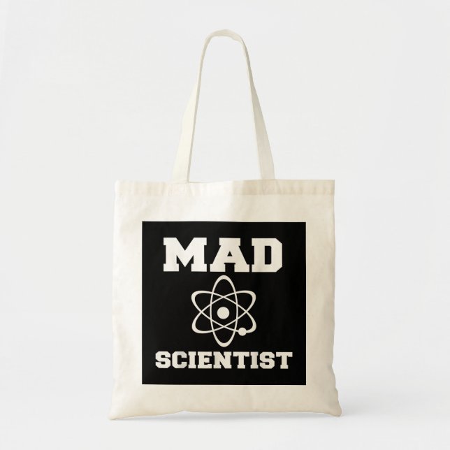 Bolso De Tela Científico loco disfraz Nerd Química Graciosa Cien (Frente)