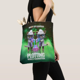 Bolso De Tela Científicos curiosos de gatos tristes que están im