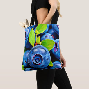 Bolso De Tela Cierre de Fresh Blueberries