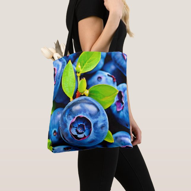 Bolso De Tela Cierre de Fresh Blueberries (Detalle)