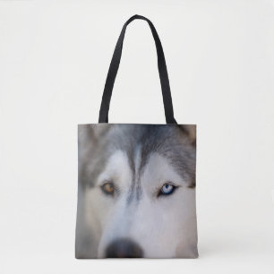 Bolso De Tela Cierre de la vista estática de un Malamute de Alas