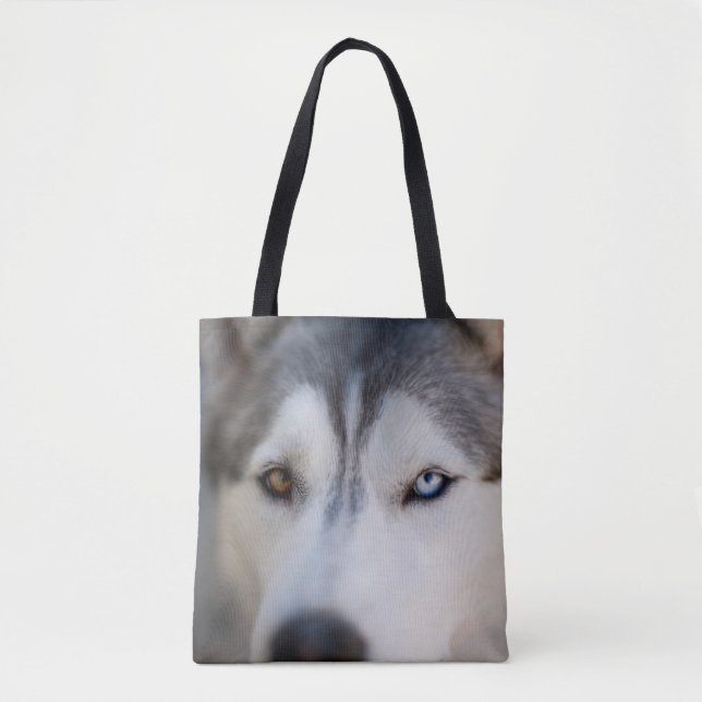 Bolso De Tela Cierre de la vista estática de un Malamute de Alas (Anverso)