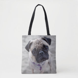 Bolso De Tela Cierre de Pug