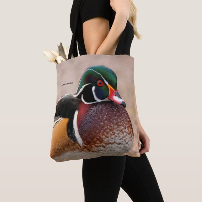 Bolso De Tela Cierre de un drenaje de pato de madera (Detalle)