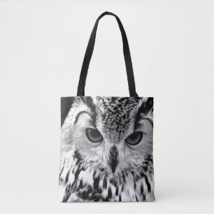 Bolso De Tela Ciérrese encima del retrato del Eagle-búho