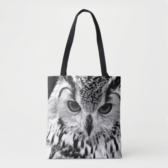 Bolso De Tela Ciérrese encima del retrato del Eagle-búho (Anverso)