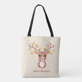 Bolso De Tela Ciervo de Navidad Hermoso