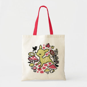 Bolso De Tela Ciervos en el bosque - rosa