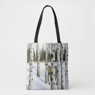 Bolso De Tela Ciervos en nevadas