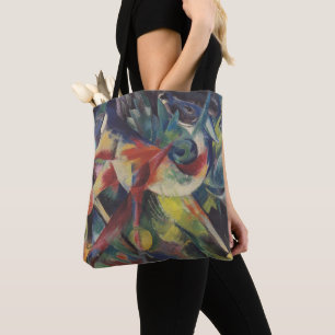 Bolso De Tela Ciervos en un jardín de flores por Franz Marc, Art